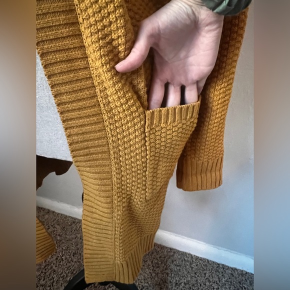 Max Studio Mustard Open-Front Cardigan Size Medium - Picture 4 of 15